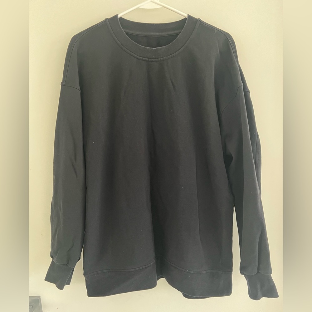 Lululemon Perfectly Oversized Crew, Black, Size 6